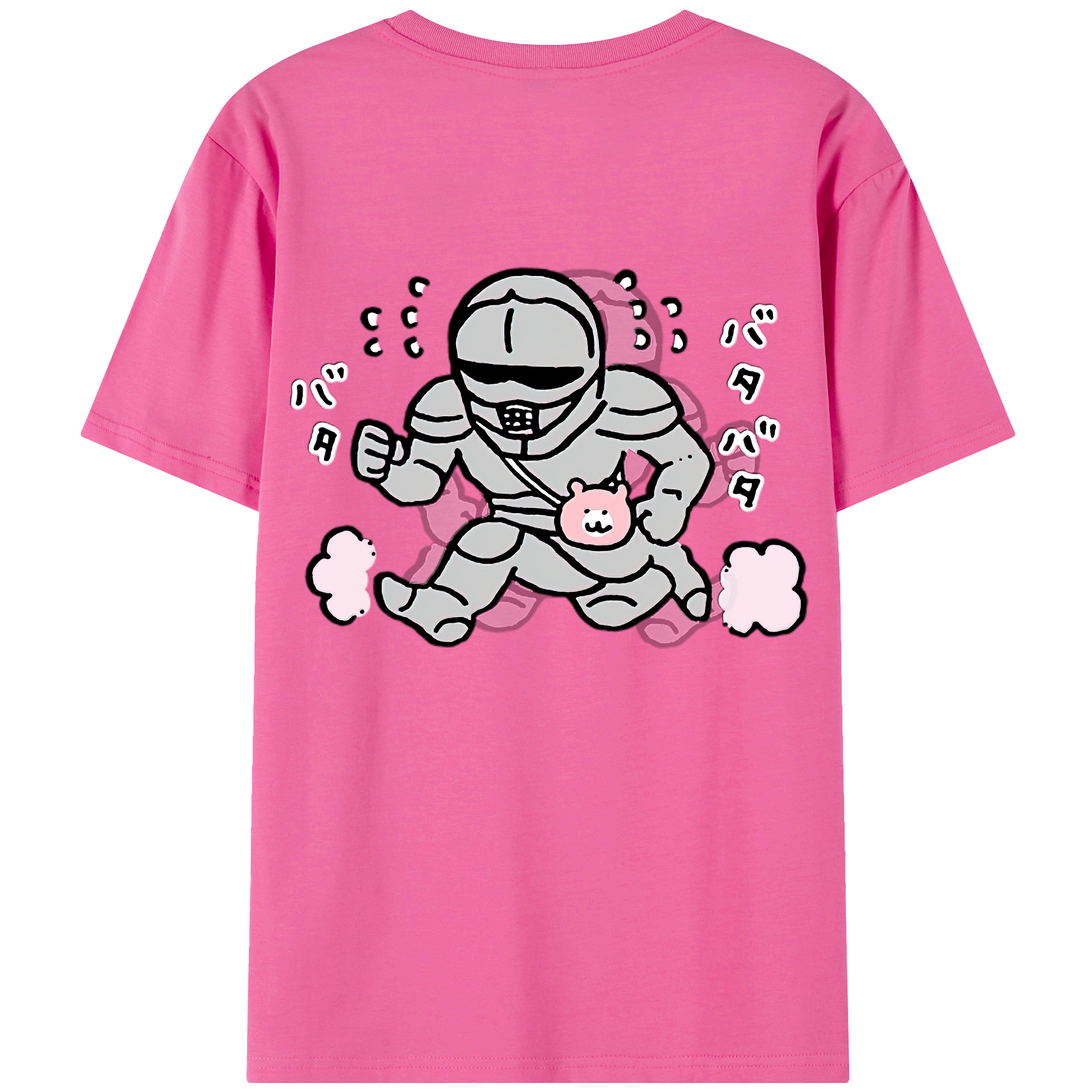 （画像用） ちいかわ 労働の鎧さん Chii-kawa Mr. Armor of Labor レディース半袖Tシャツ(バックプリント)
